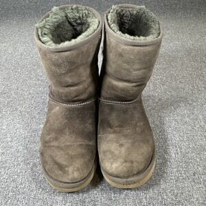 UGG Australia Serape Bead Classic Short Boots Women's Size 8 Brown Sheepskin